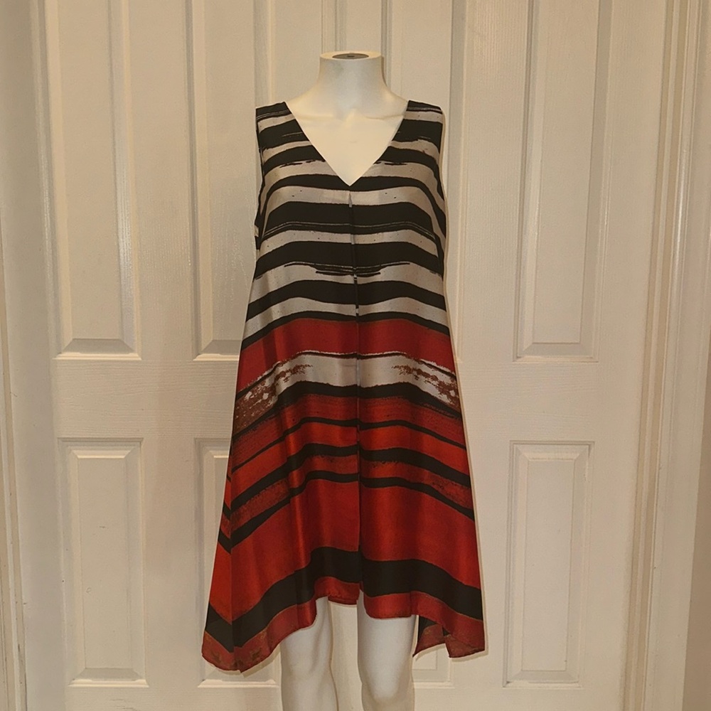 Red white and black striped Muse dress size 4 small